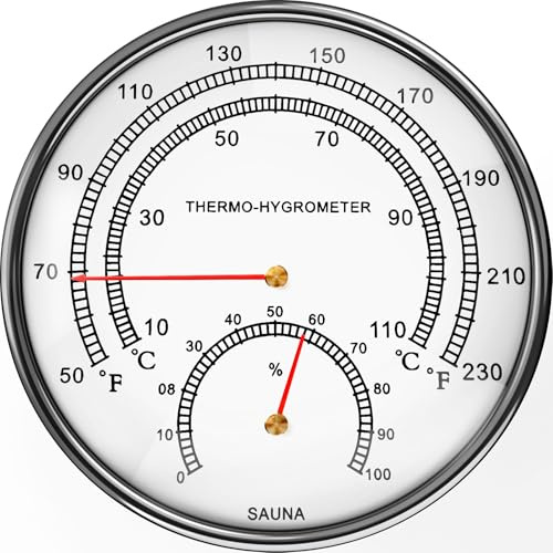 RelaxCube 2-in-1 Sauna Thermometer & Hygrometer, Real-Time Accurate Temperature & Humidity Monitor, Ideal for Steam and Infrared Saunas