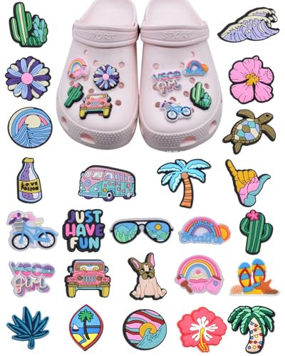 Zeayebsr 25pcs Schuh Charms, Crocs Anstecker für Kinder, PVC Shoe Charms Stecker Sticker, Charm für Clogs, Armband Kleinkinder Mädchen und Jungen, Pins Schuhanstecker