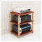 YVZYLXH Audio Rack HiFi Regal HiFi-Audio-Rack-Schrank Regale & ablagen Tisch Regal,Hochwertiger Audio-Video-Medienständer Für Stereokomponenten Für Wohnzimmer/Haus/Büro(Teak Color,3Tier 60X48X67CM)