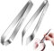 POHOVE 2PCS Fish Bone Tweezers,Professional Stainless Steel Kitchen Fish Bone Remover Tweezers,Fish Tweezers for Removing Fish Bones and Pulling Out Chicken Feathers