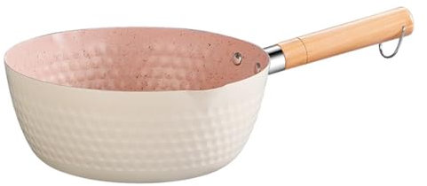 LIEROLYE Medical Stone Non-Stick Pan, Lightweight Frying Pan, Universal Stovetop Breakfast Pan, Non-Stick Pan, Cooking Pan, Frying Pan, Frying Pan with Lid(WhiteWithout lid,18cm)