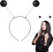 YUYWWAN Alien Haarreif, Weltraum Antennen Haarreifen Alien Kopfschmuck, Discokugel Haarreif Karneval Weltall Accessoires, Space Haarreif für Karnevalsparty Kostüme Zubehör (Schwarz-A)