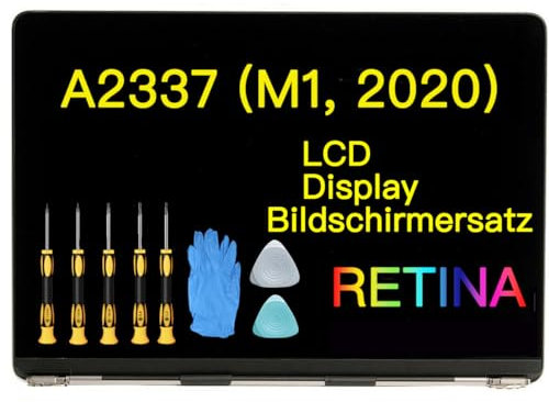 Pantalla de repuesto para MacBook Air A2337 (13, M1, 2020, EMC 3598) – Retina 2560 x 1600, pantalla LED completa de CD, calidad A+++, unidad CFCC premontada