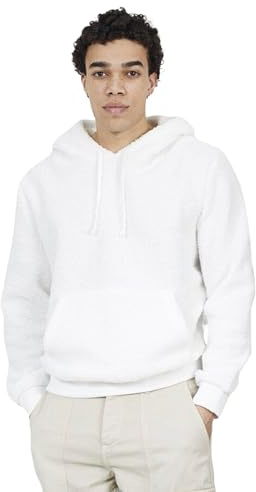 BRAVE SOUL Mens Fleece Hoodie Plain Pullover Sweatshirt with Kangaroo Pocket Sherpa Hoodie for Men UK, Sizes- S to 2XL