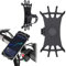 Generic Support de téléphone universel pour vélo, moto, rotation à 360°, compatibilité téléphone de 4 à 6, matériau en silicone, support de guidon, noir