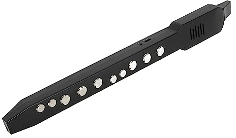 Mini Instrumento de Viento Digital 10 Tonos con Conectividad MIDI, Claves Multifuncionales, Altavoces HIFI, Duración de la Batería Larga, 12 Acompañamientos (BLACK)
