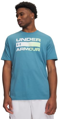 Under Armour UA Team Issue Wordmark SS Boundless Blue/Lumos Lime - 3XL