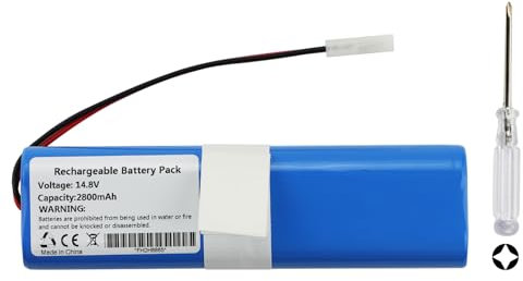 New 2800mAh Robot Aspirateur Batterie Compatible avec Rowenta X-Plorer 75, X-Plorer 75S+,X-Plorer Serie 95 RR7675 RR7687 RR7987 RR8567 RR8585 RR8587 RR8597 RR7675WH RR8577WH Robot Vacuum Cleaner