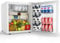 EUHOMY 46L Frigorifero Piccolo con Freezer: Frigorifero Monoporta con Porta Reversibile, Silenzioso, 7 Livelli Termostato Regolabile, Mini Frigo da Ufficio, Camera, Hotel, Bianco