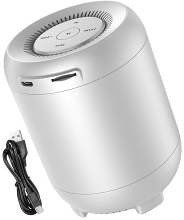 Altavoz inteligente compacto, altavoces inalámbricos con control de voz, diseño moderno y elegante, calidad de sonido clara, con conectividad WiFi, altavoces para transmisión de música, automatización