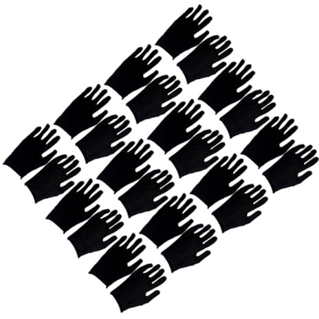 Levemolo 12 Paare Schwarze Baumwoll arbeitshandschuhe Dünne Atmungsaktive Schutzhandschuhe mit Hoher Griffkontrolle Komfortabel und Langlebig für Lagerarbeit und Gartenarbeit