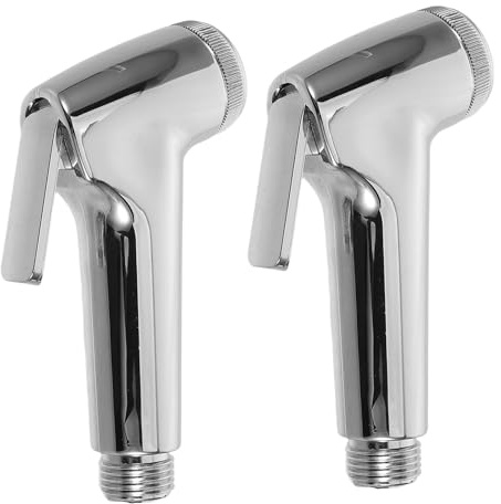 HAMPPLIES 2Er Pack Tragbarer Bidet Sprühkopf Handbrause Stoffwindel Sprühkopf Windelreinigungs Bidet Für Toilette Jet Aus Kunststoff Abs Silber