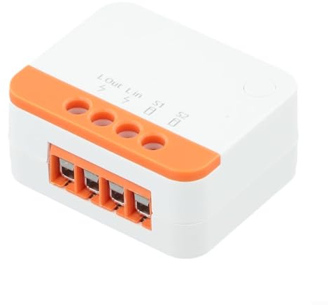 Opatiny ZigBee ZBMINIL2 Module d'interrupteur intelligent sans fil neutre nécessaire, contrôle bidirectionnel, pour assistants vocaux et concentrateurs Smart Home, blanc