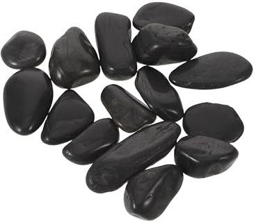 HOODANCOS Schwarzer Hitzebeständiger Kochstein aus Naturkiesel für Ofen und Steakzubereitung mit Hoher Temperaturbeständigkeit und Natürlicher Oberfläche