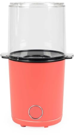 Giles & Posner Funfair Popcornmaschine, elektrisch, 50 g | 2-in-1-Deckel als Servierschale, Messlöffel inklusive, leicht, platzsparend, rote Ausführung, für Filmabende und Partys