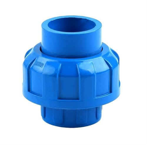 Garden pipe fitting 1PCS 20~50mm Pattern PVC Pipe Union Connector Irrigation Pipe Fittings Tube Joints Pipe Fittings(Blue,I.D 50mm)