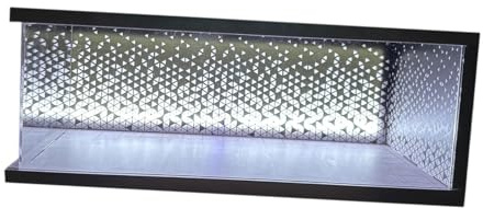 MagiDeal Vitrine miniature à l'échelle 1/64 avec éclairage LED pour garage et collection de voitures de sport en alliage, D