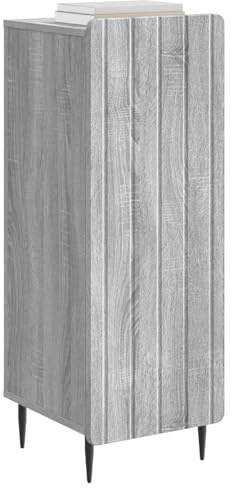 vidaXL Sideboard Graues Sonoma 34,5 x 33 x 92 cm Holzwerkstoff, Moderner WohnZimmerschrank, praktische Stauraum-Lösung, rechteckiges Design, minimalistisches Holz