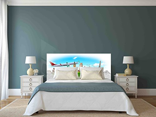 Kopfteil Bett Karton bequemes berühmten Meilensteine der Welt | leicht anzubringen | Deko Zimmer | Gründe paisajisticos | Natur | Bewaffnet | mehrfarbig | Elegantes Design | 100x60cm