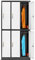 Jan Nowak Schließfachschrank 3B2A Wertfachschrank Metallspind Umkleideschrank 6 Fächer Stahlblech Pulverbeschichtet 185 cm x 90 cm x 45 cm (H x B x T) (Anthrazit-Weiß)