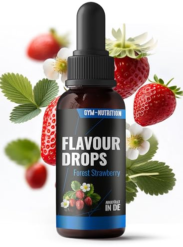 Flavour Drops Zuckerfrei – 50 ml – Wald Erdbeere Geschmack | Aroma mit Dosierpipette für Quark & Porridge – vegan, produziert in Deutschland