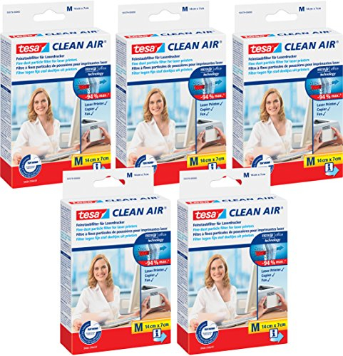 Tesa Feinstaubfilter für Laserdrucker, Clean Air (5× Größe M)