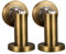 sourcing map 2pcs Zinc Alloy Door Magnetic Catch Holder Stopper Doorstop Brushed Floor Mount, Dark Brass Tone