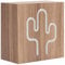 Bigben Sound CBLNEONCACTS Enceinte Bluetooth LED Néon Vert Figurine Lumineuse LED Cactus Bois