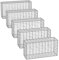 SONGMICS Gabionenkörb, Metall-Steinkörbe mit 5 x 10 cm Maschenweite für Mauersteine, verzinkt, Steingabione Mauer, 100 x 50 x 30 cm, 5er-Set, silber GGB553V1