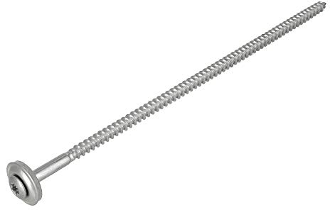 Lot de 100 vis Spengler 4,5 x 120 Torx | Avec rondelle d'étanchéité de 15 mm – Acier inoxydable A2 vierge | Tête plate | Vis universelles | Vis