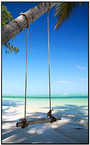 Ecowelle Infrarotheizung mit Bild | 900 Watt | 60x120 cm | Infrarot Heizung| | Made in Germany| d 3 Schaukel am Meer