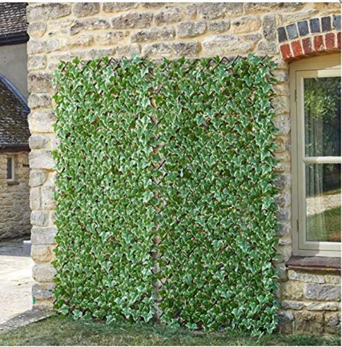 Garden Mile Expanding Ivy Screening Trellis Wall Climbing Panel Fence Privacy Screen for Garden Artificial Trellis Living Wall Panel Flower Expandable Privacy Fence Screening 180 x 90cm