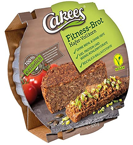 Cakees | Fitnessbrot | ohne Mehl & ohne Hefe | Hafer-Vollkorn | vegan | 500g