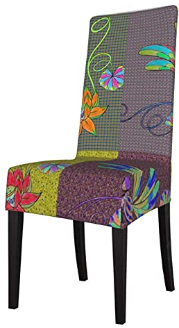 Stuhlhussen Dragonfly Collage Strech Stuhlhussen Waschbarer Stuhl Schonbezug Stretch Sitzbezug für Stühle