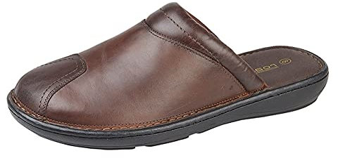 Roamers Mens Leather Clogs (11 UK) (Brown)