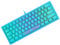 ZIYOU LANG Mini 60% Gaming-Tastatur, Membran Game Keyboard mit Halbmechanisch Tasten, Kompakt 62 Tasten, Optical RGB-Chroma-Hintergrundbeleuchtung, QWERTY Layout für PC Laptop Mac Computer-Blau