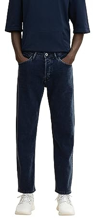 TOM TAILOR Denim Herren Loose Fit Jeans 1032755, 10173 - Dark Stone Blue Black Denim, 32W / 32L