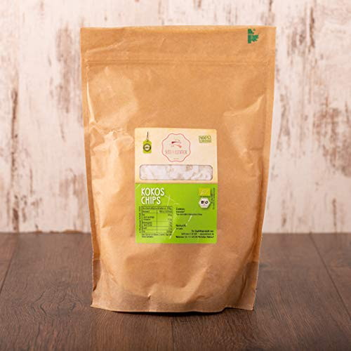 süssundclever.de® | Bio Kokoschips | 1,0 kg (2 x 500 g) | Kokosflocken | Rohkost | ungeröstet | plastikfrei und ökologisch-nachhaltig abgepackt