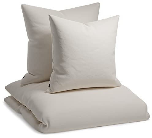 sleepwise Bettwäsche 155x200 Sommer Bettwäsche 3tlg - ÖKO-TEX, Traumhaft Weich, Atmungsaktiv, Bügelfrei & Knitterfrei, Bettbezug Set aus gebürsteter Mikrofaser mit 2X 80x80 cm Kissenbezüge