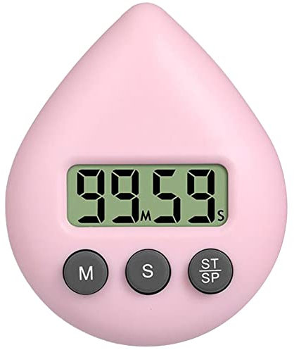 Minuteur de cuisine, 5 couleurs avec écran LCD et alarme puissante pour cuisine, douche, salle de bain