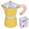 Coffee Kettle, 300MLPot Stovetop Coffee Maker Heat Resistant Kitchen Coffee Pot for Household Moka Pot Stove Top Coffee Maker (Yellow)