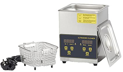 Ultrasonic Cleaner 1.3L Large Capacity Stainless Steel Commercial Ultrasonic Cleaner for Cleaning Eyeglasses Rings Stainless Steel Ultrasonic Cleaner