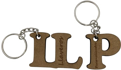 EDURAIT ] Porte-clés personnalisés uniques : combinez des noms en bois personnalisés avec élégance en porte-clés en bois pour des souvenirs inoubliables et des marquages originaux (Pack 6), Porte-clés