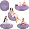 PATCH HOME Sitzsack 2 in 1 Sitzkissen Bodenkissen für Erwachsene & Kinder - Gaming mit Füllung Kissen Sessel BeanBag (Flieder, Ø 155cm)