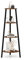 GYMAX Scaffale ad Angolo a Scala a 4 Ripiani, Scaffale Angolare con Telaio in Metallo Robusto, Mobile per Cucina con Dispositivo Anti-Ribaltamento per Libri e Piante, Marrone