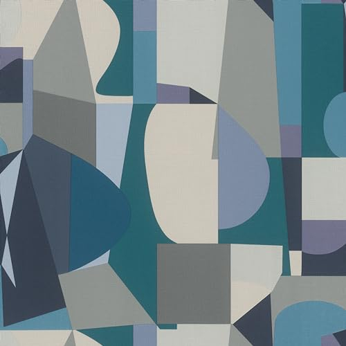 Rasch Tapete 687729 - Vliestapete mit grafischem Muster mit Retro-Look in Blau, Grau und Türkis - Kollektion Tropical House