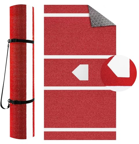 honeypet Battingtrainer01-0.3 PP Artificial Grass Mat, 12' x 5', Clay Color, Spike-Resistant, UV Protected, 5mm Non-Slip Backing