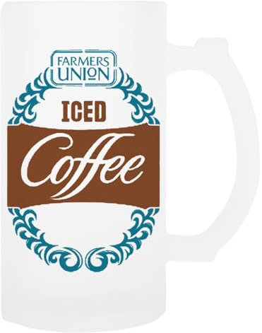 TAMBOOTEE Farmers Union Iced Coffee Trinkbecher Aus Glas Mit Bierkrug Und Henkel