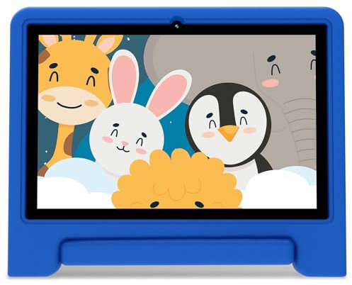 ApoloSign Kids Tablet, 10.1 Inch Android 13 Tablet for Kids with Parental Control,Wi-Fi, GMS,Shockproof Case for Boys & Girls (Blue)