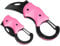 BEEK Mini Taschenmesser Rosa, Klappmesser Klein, EDC Faltbar, Schlüsselanhänger Mit Karabiner, Outdoor Messer, Gürtelmesser, Pocket Knife, Geschenke Für Männer (Rosa)